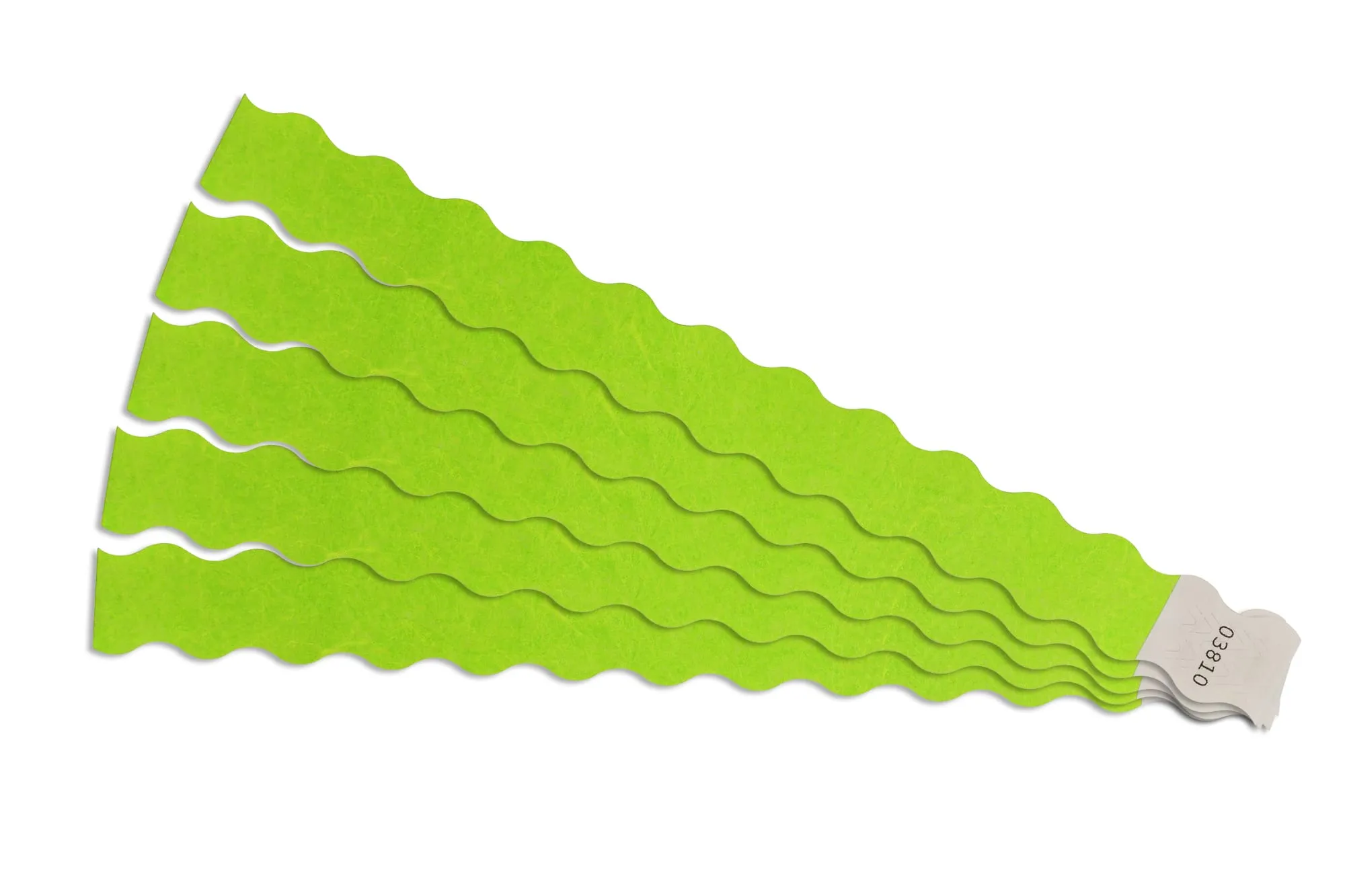 SICURIX Wristbands Wavy GREEN 100/pack (85360)
