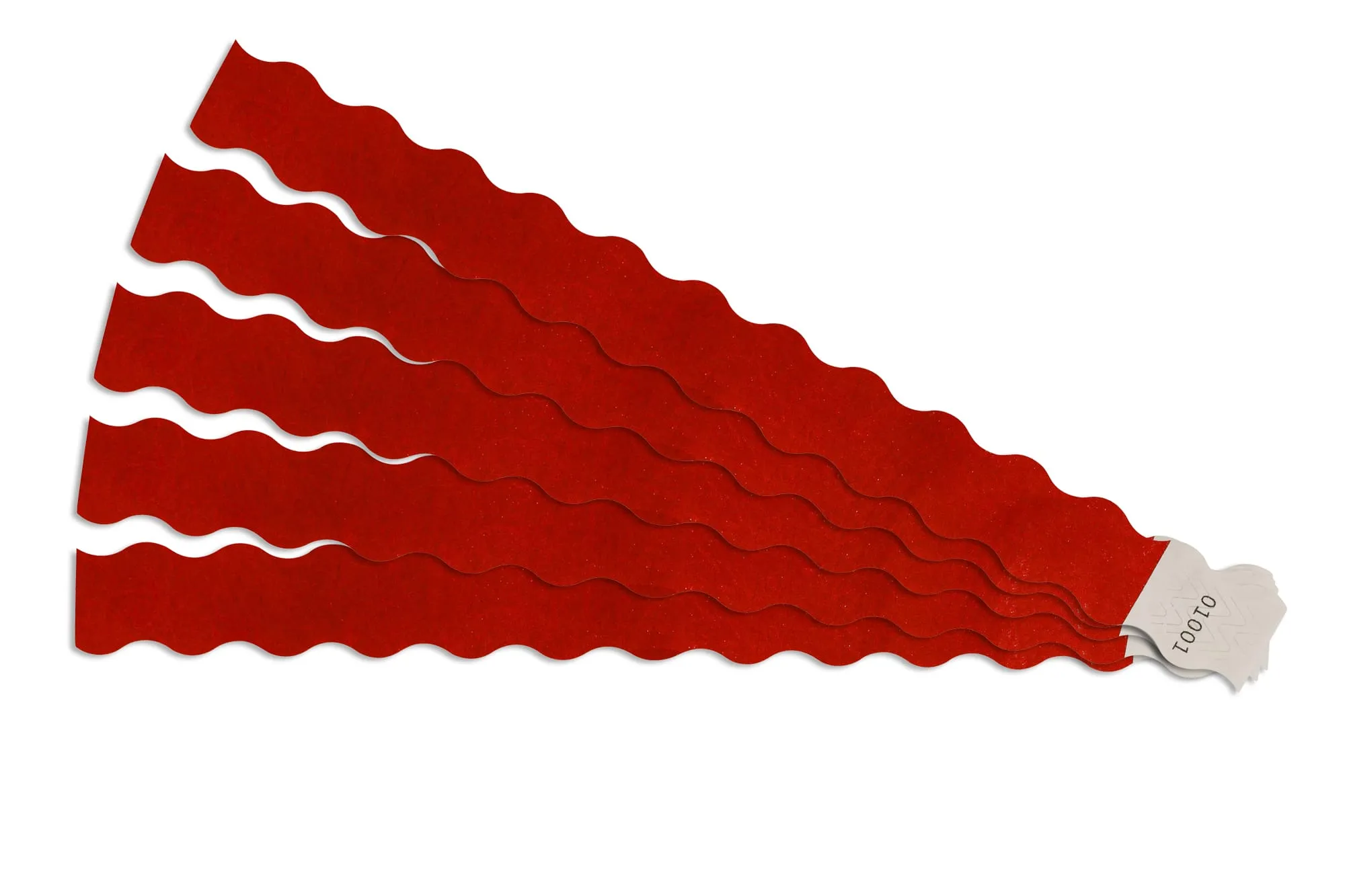 SICURIX Wristbands Wavy RED 100/pack (85320)