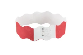 SICURIX Wristbands Wavy RED 100/pack (85320)
