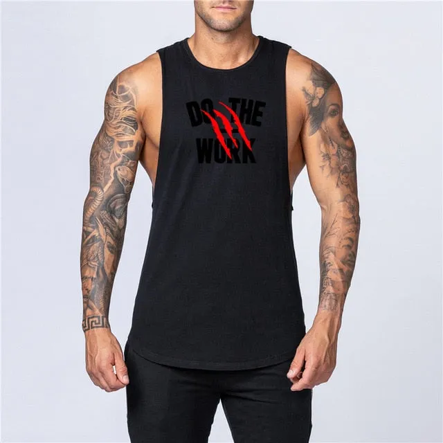 Small Badge Decorated Solid Color Cotton Tank Top