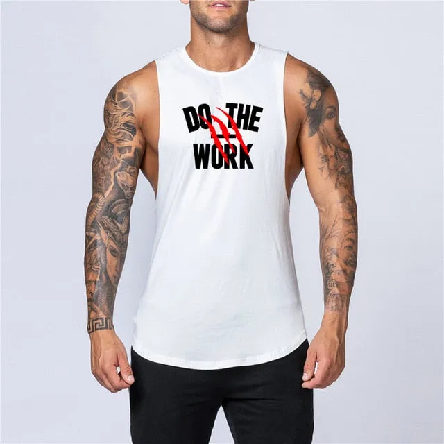 Small Badge Decorated Solid Color Cotton Tank Top