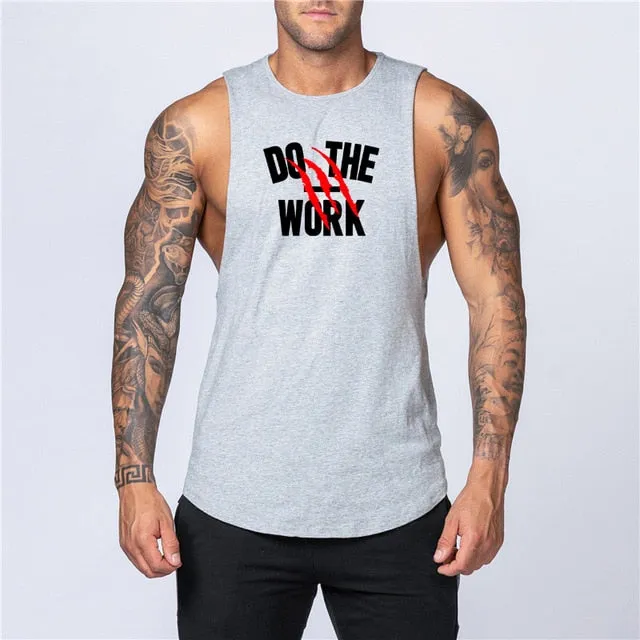 Small Badge Decorated Solid Color Cotton Tank Top
