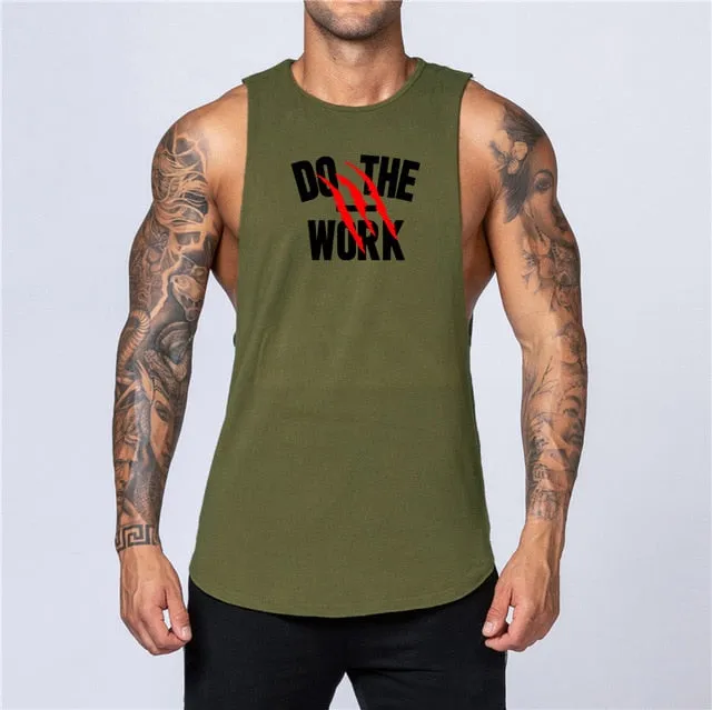 Small Badge Decorated Solid Color Cotton Tank Top