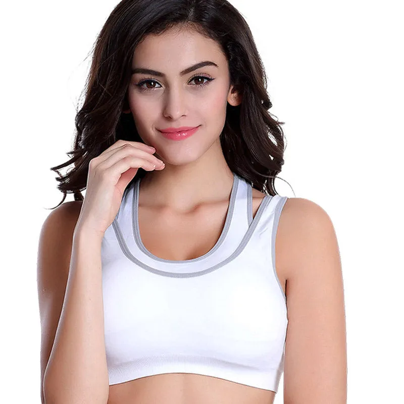Sports Bra Plain Backless Cutout Underwear Tank Tops