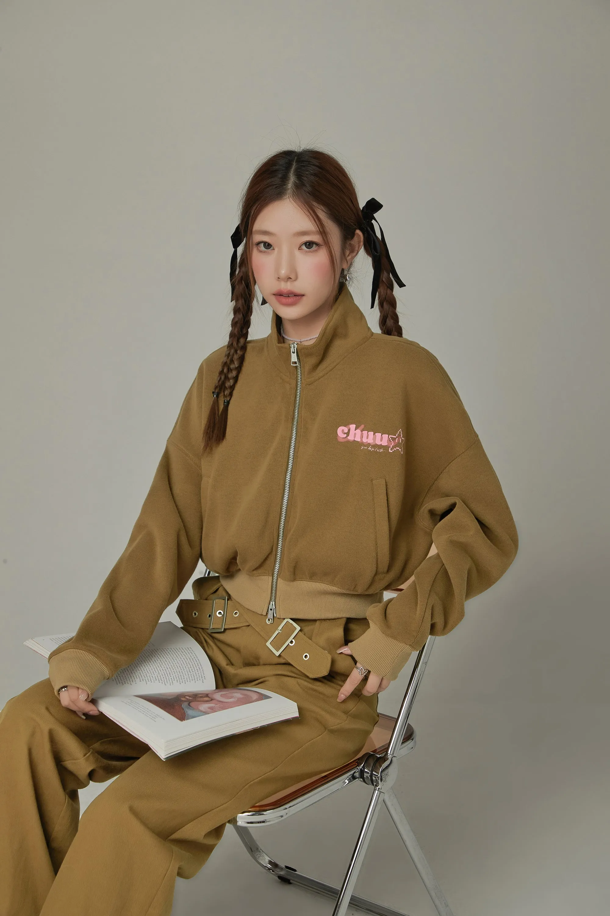 Sporty Loose Fit Zip-Up