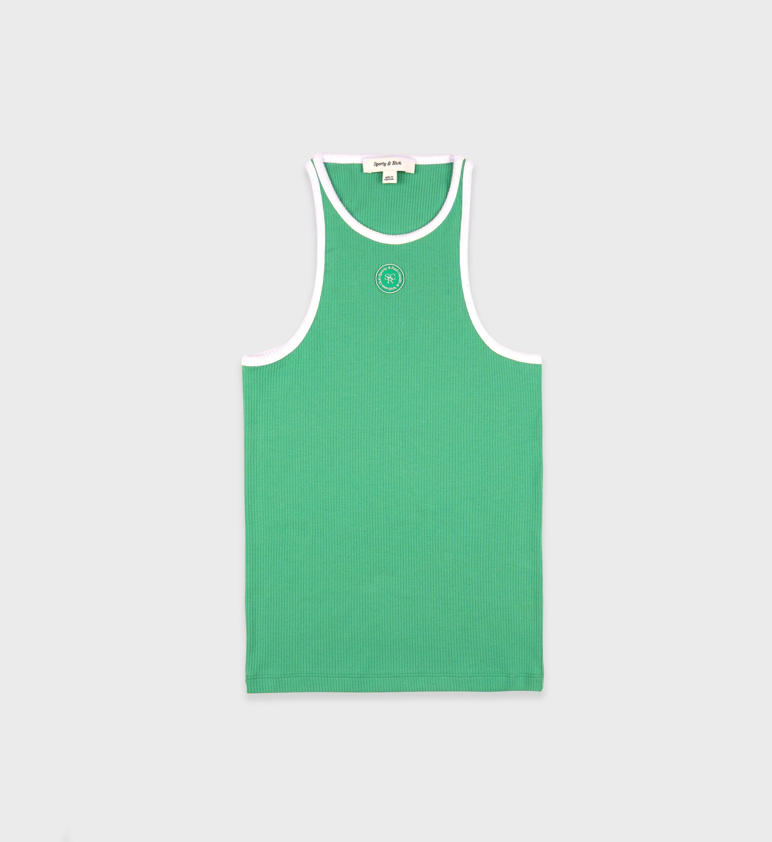 SRHWC Ribbed Tank - Verde/White