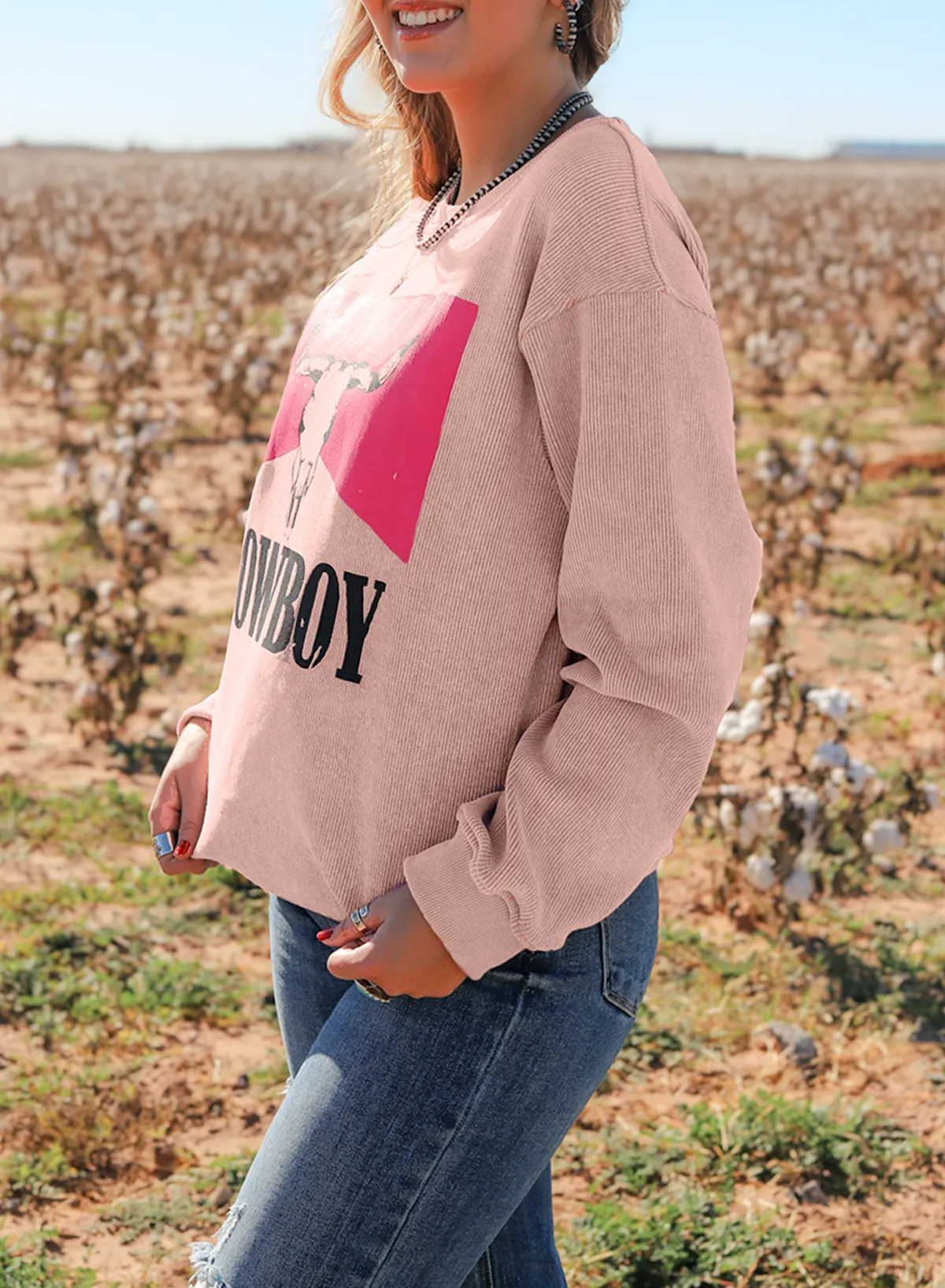 Steer Head Cowboy WomenPullover Sweatshirt