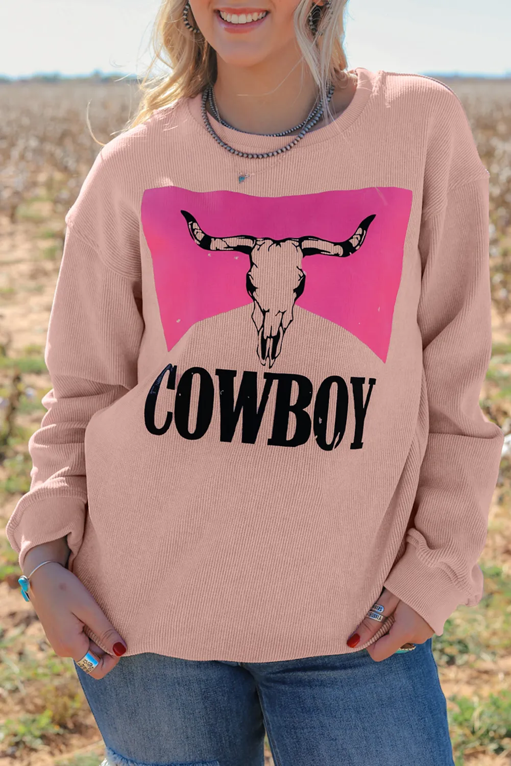 Steer Head Cowboy WomenPullover Sweatshirt