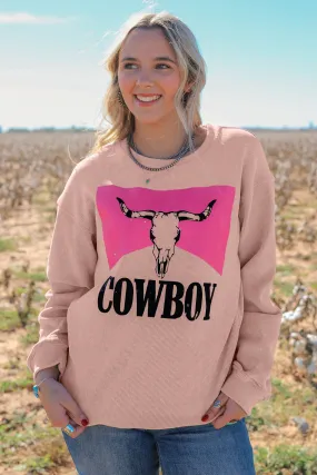 Steer Head Cowboy WomenPullover Sweatshirt