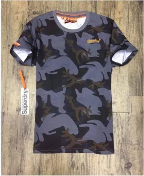 Superdry Dissolve Vintage Lite Camo T Shirt Grey