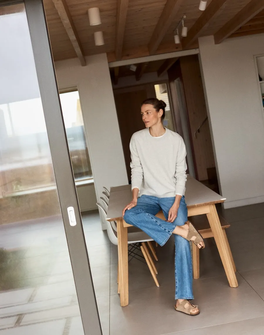 The LOOPBACK / Crew Sweat - Stone Grey