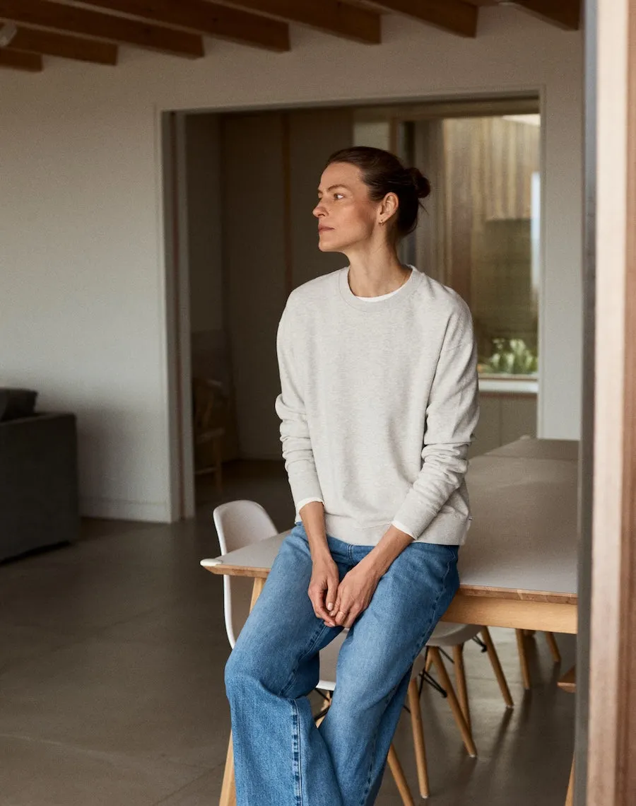 The LOOPBACK / Crew Sweat - Stone Grey