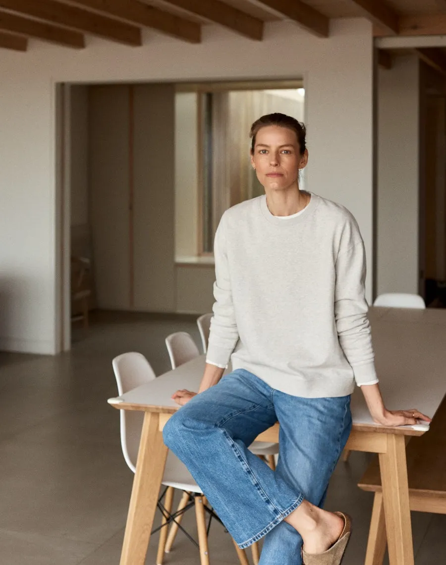 The LOOPBACK / Crew Sweat - Stone Grey