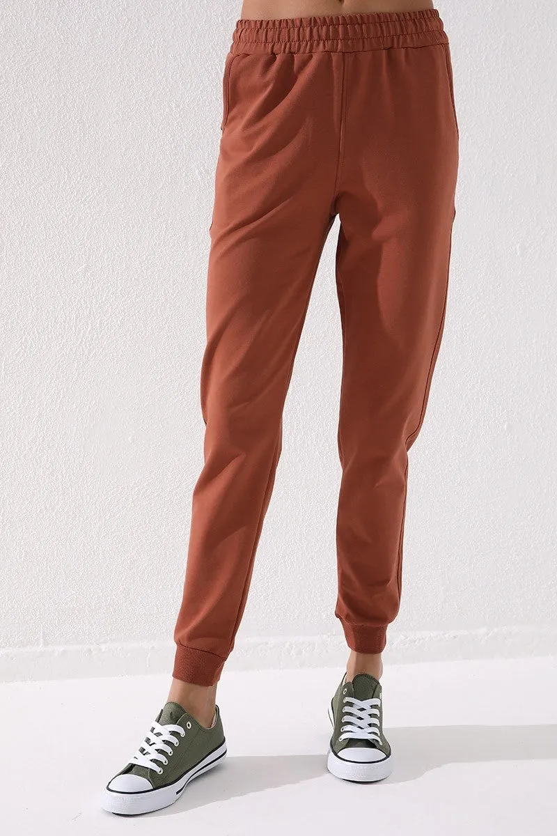 TMY Cinnamon High Waist Jogger Comfortable Fit Cuffed Women's Sweatpants - 94561 - Nordhausen