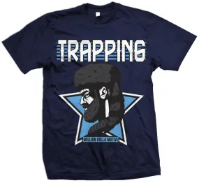 Trapping Star - University Blue on Navy T-Shirt