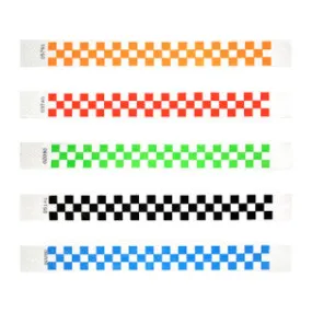 Tyvek Checker Pattern  Wristbands - Free Shipping!
