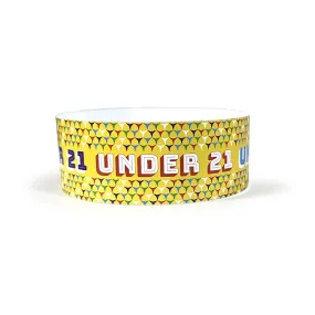 Under 21 - Yellow | Full Color Tyvek Wristbands