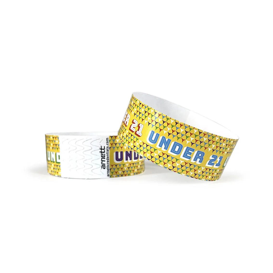 Under 21 - Yellow | Full Color Tyvek Wristbands