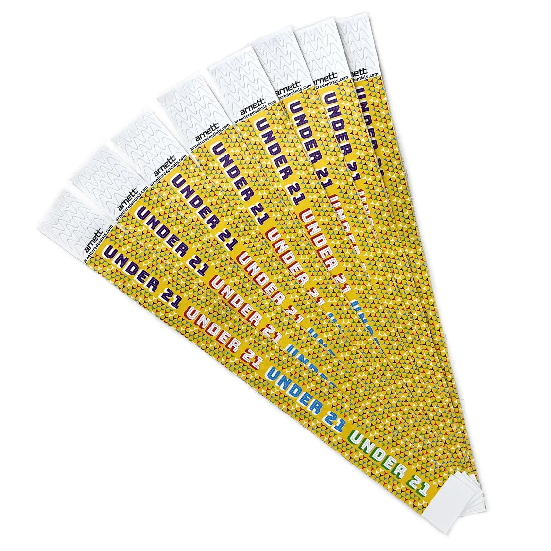 Under 21 - Yellow | Full Color Tyvek Wristbands