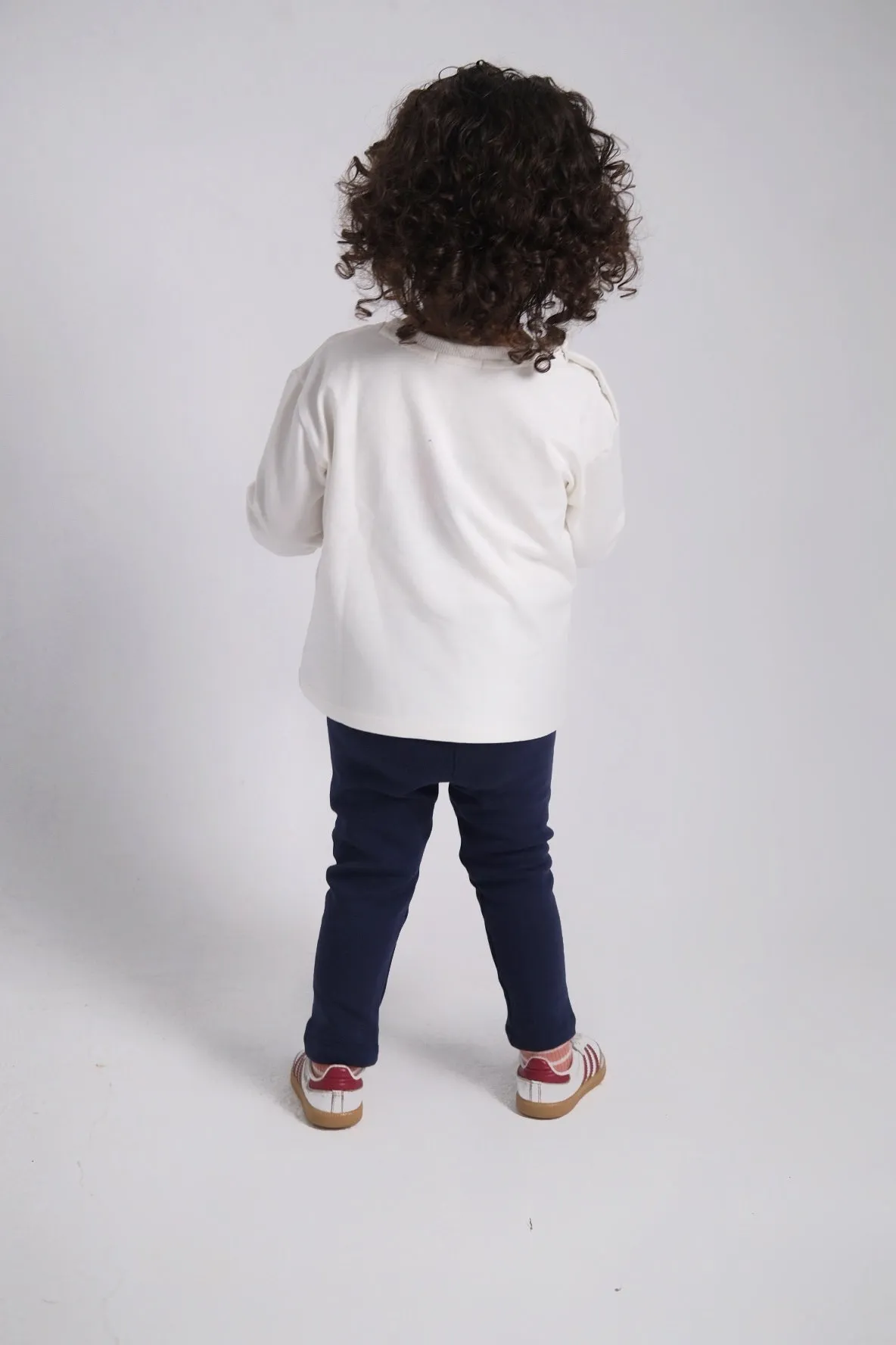 Unisex Little Monkey Printed Long-Sleeved T-Shirt