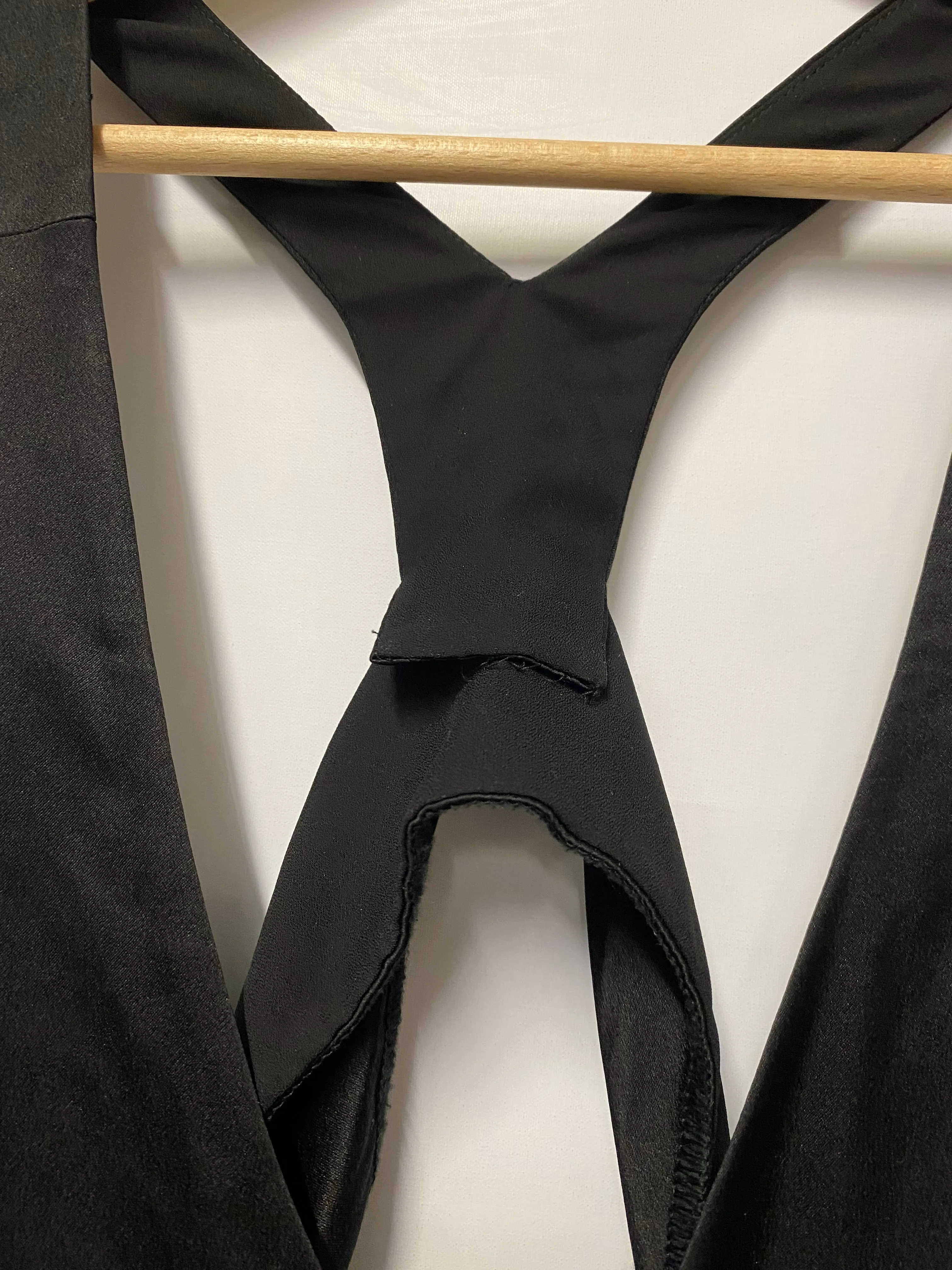Vintage Armani Y2K Black Silk Racer Back Top IT 46/14