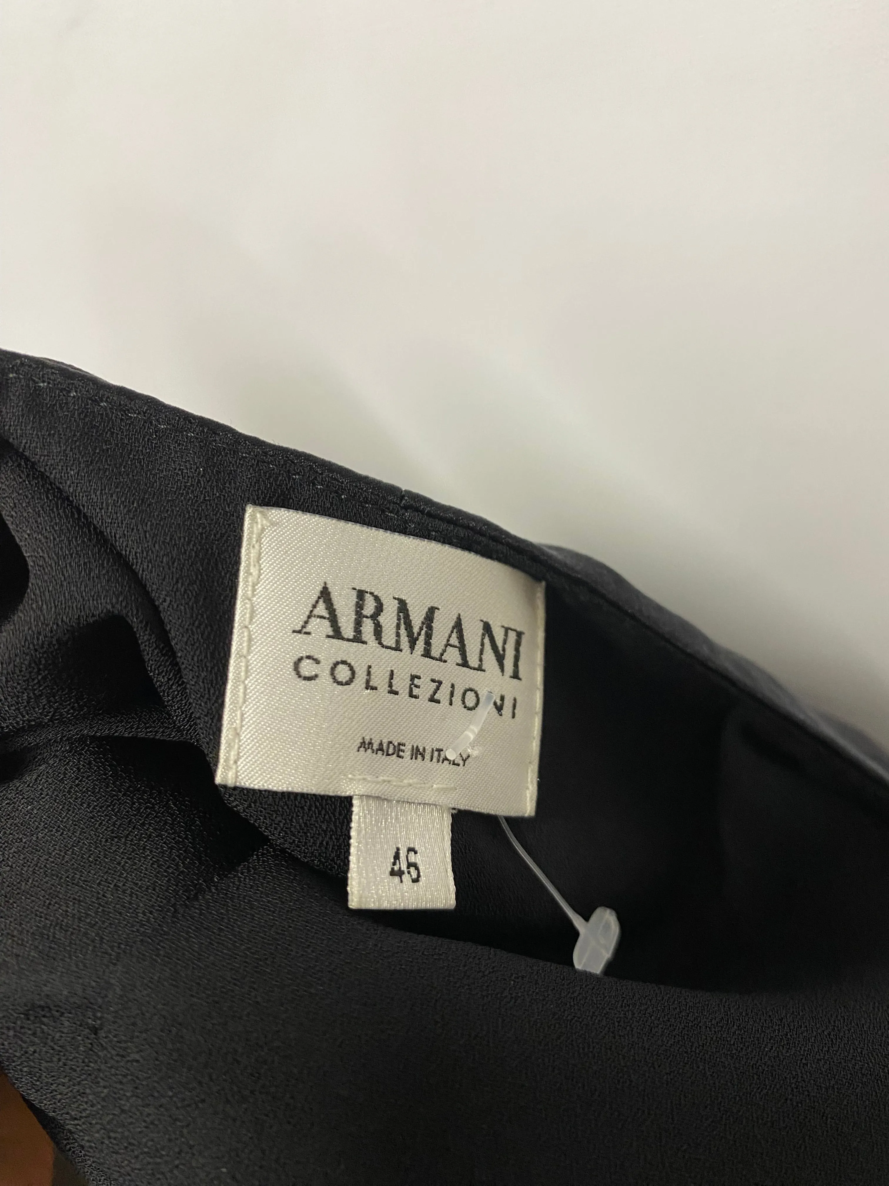 Vintage Armani Y2K Black Silk Racer Back Top IT 46/14