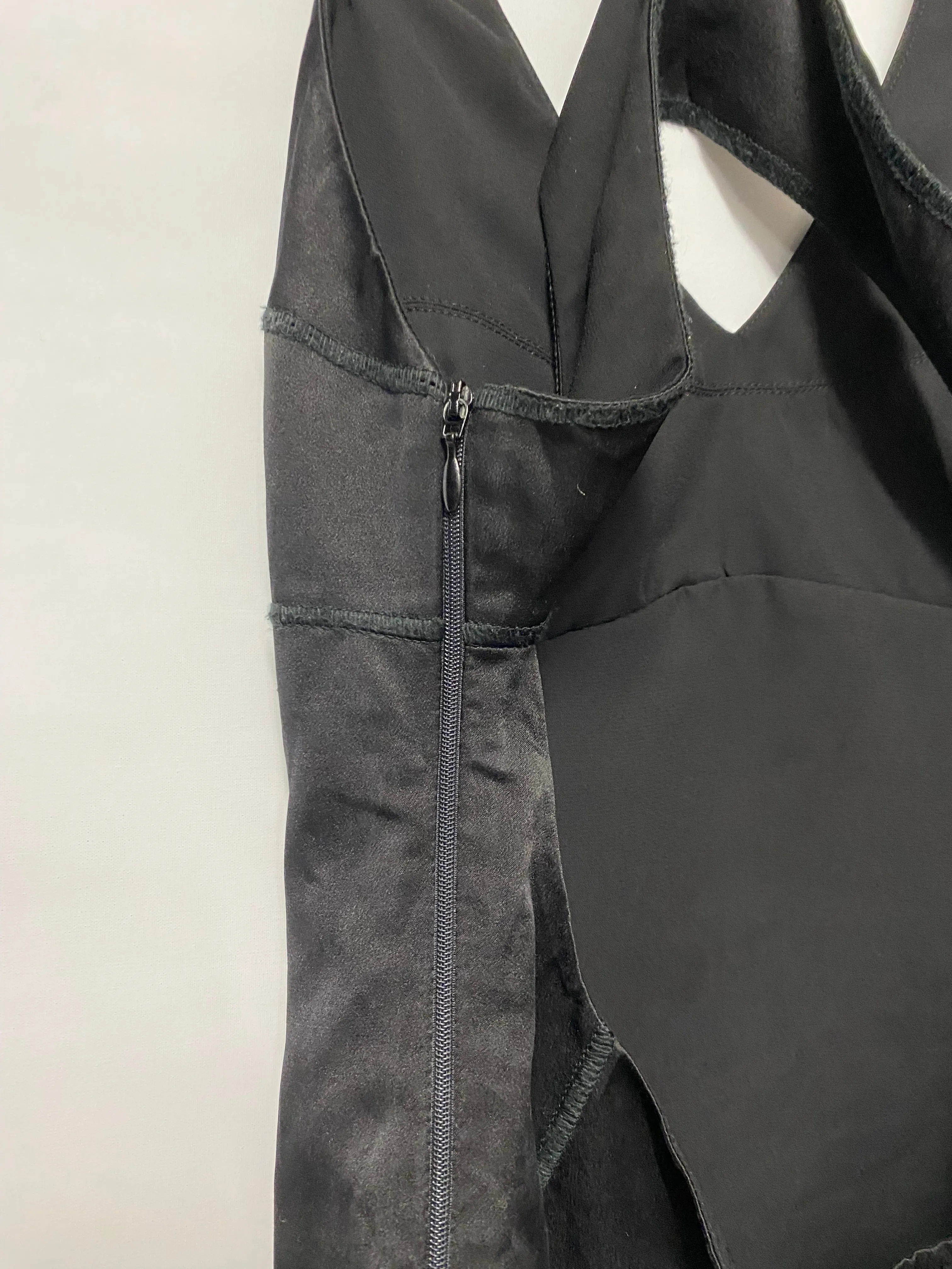 Vintage Armani Y2K Black Silk Racer Back Top IT 46/14