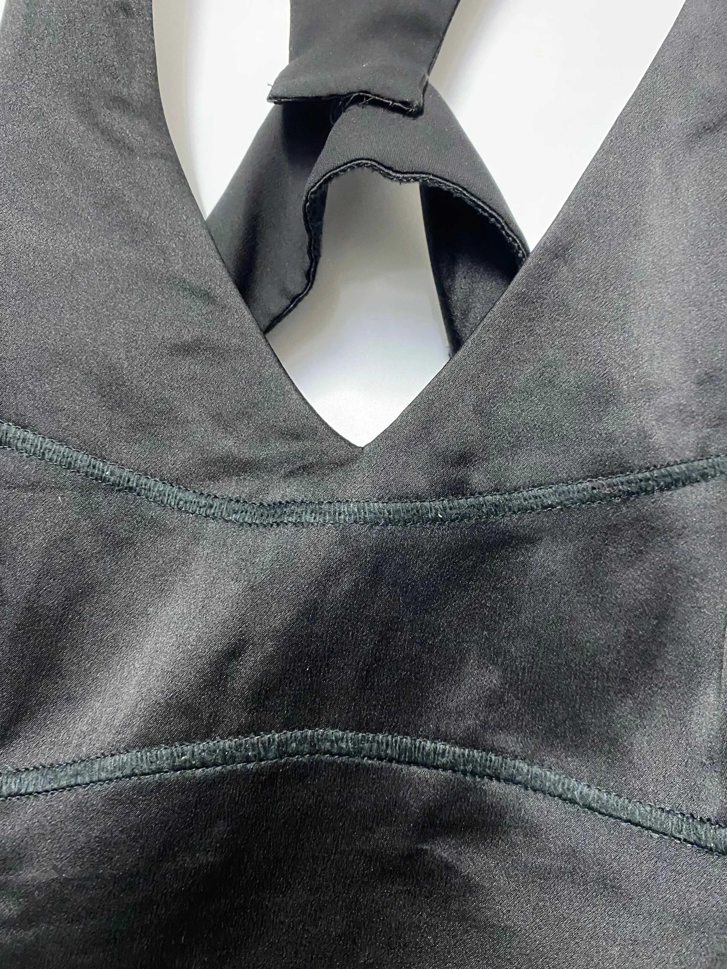 Vintage Armani Y2K Black Silk Racer Back Top IT 46/14