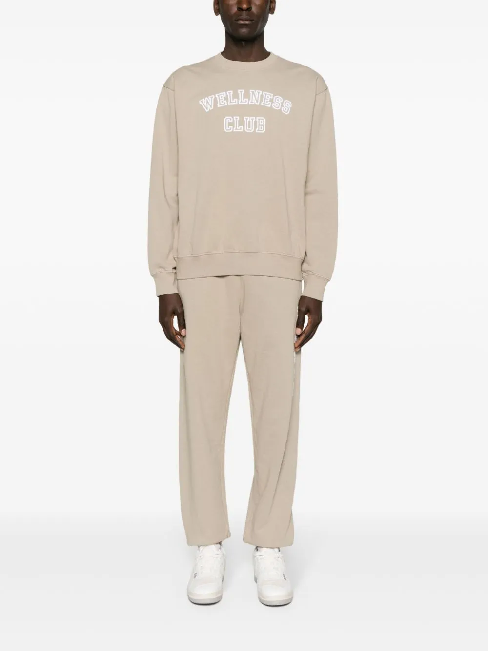 Wellness Club-flocked cotton sweatshirt