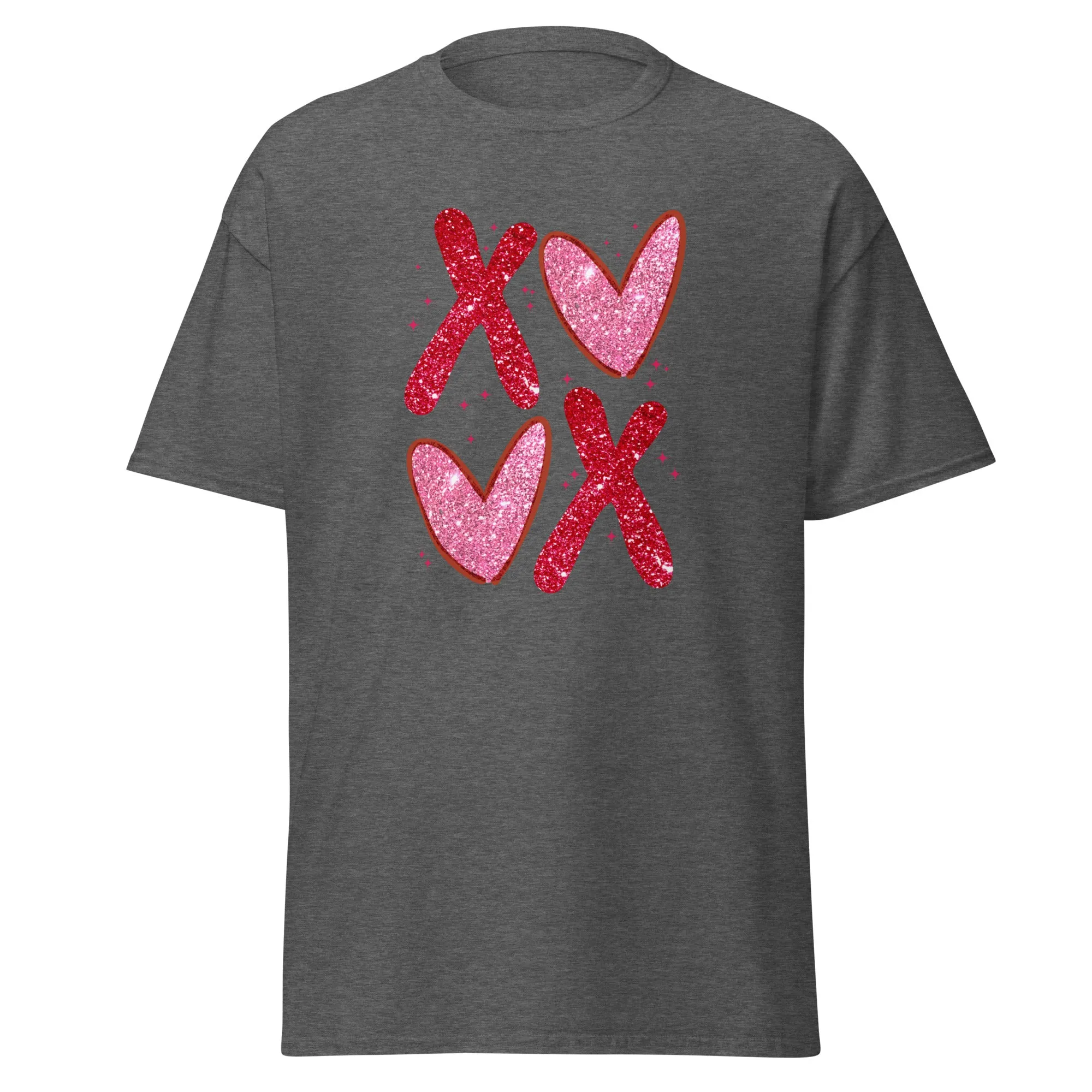 XOXO Pink Glitter - Valentine’s Day T-Shirt – Lightweight and Festive
