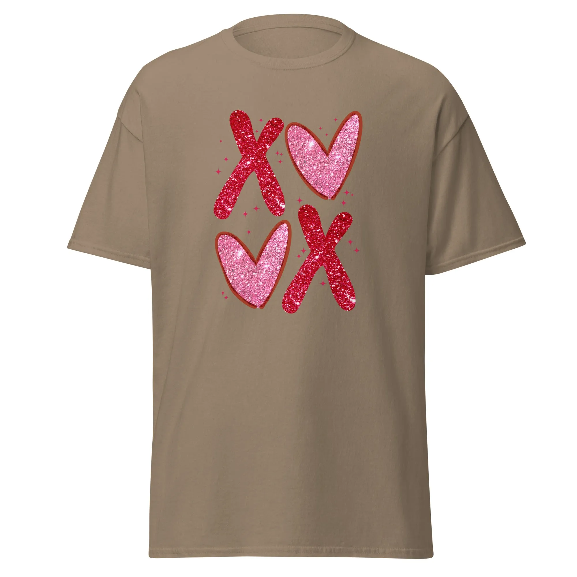 XOXO Pink Glitter - Valentine’s Day T-Shirt – Lightweight and Festive