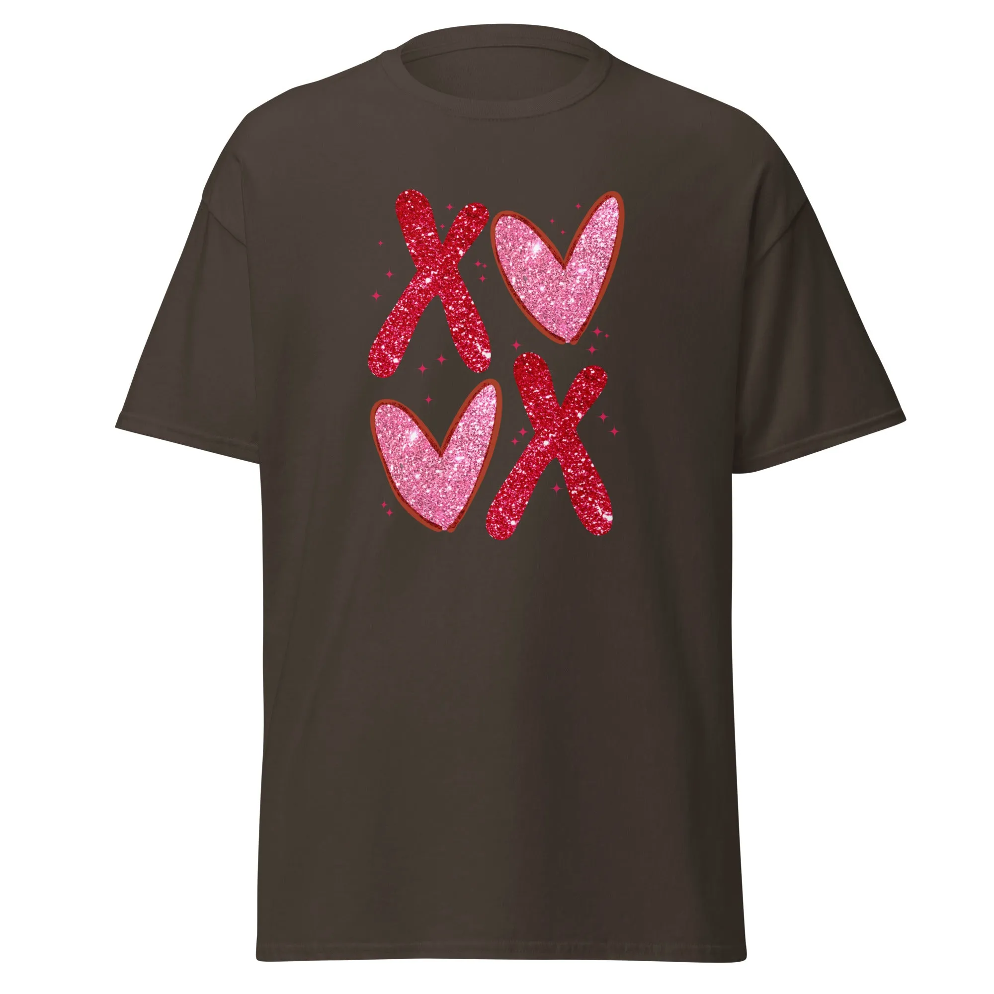 XOXO Pink Glitter - Valentine’s Day T-Shirt – Lightweight and Festive