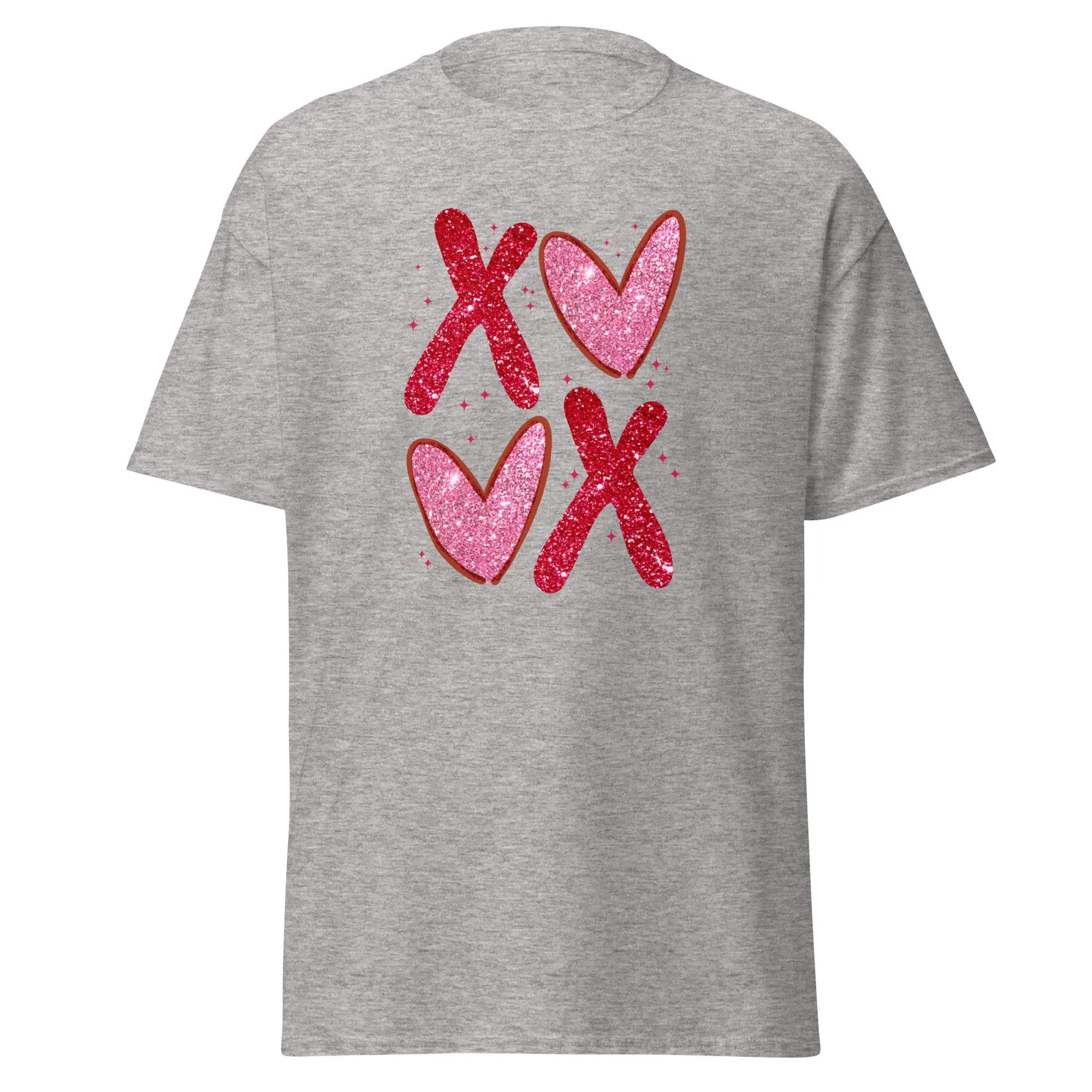 XOXO Pink Glitter - Valentine’s Day T-Shirt – Lightweight and Festive