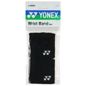 Yonex AC489EX Badminton Sweat Wristbands - Black