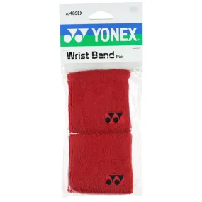 Yonex AC489EX Badminton Sweat Wristbands - Red
