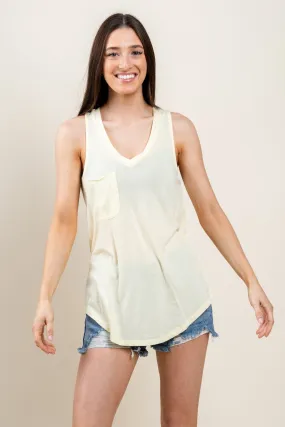 Z Supply pocket racer tank top tropical sun